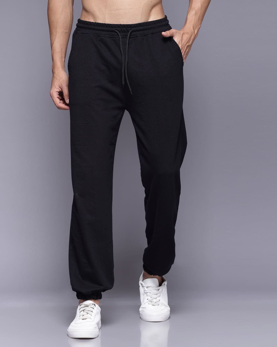 Buy Black Track Pants for Men by Flynoff Online | Ajio.com