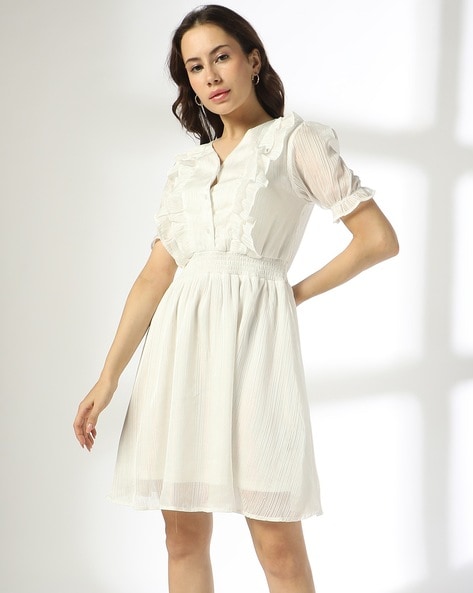 Women Ruffle Fit & Flare Dress