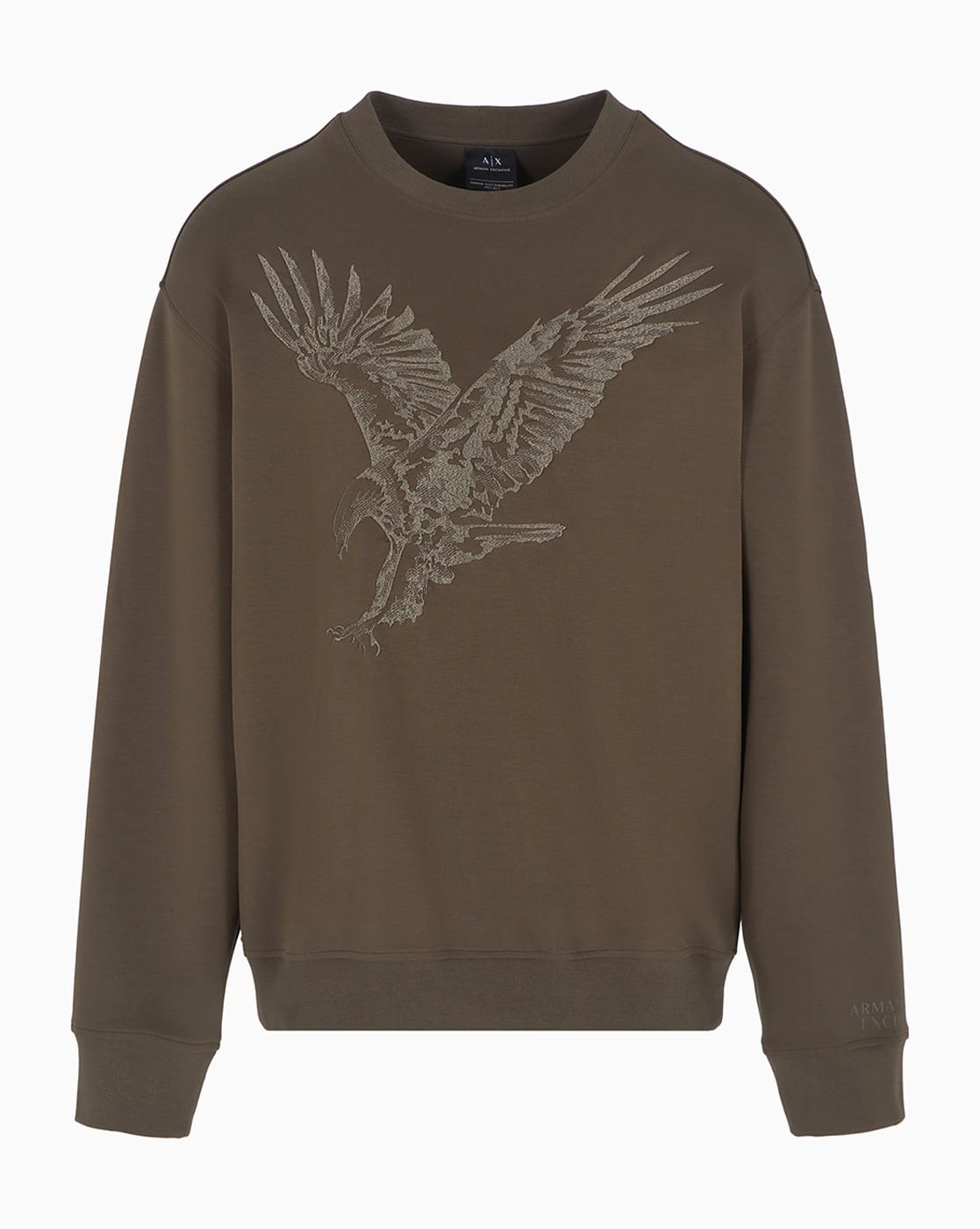【EMPORIO ARMANI】 ★ Men's Big Eagle Logo Hoodie ★ Brown Buy Brown Sweatshirt & Hoodies for Men by ARMANI EXCHANGE