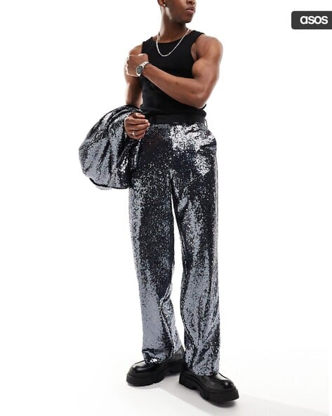 Buy Silver Trousers Pants for Men by ASOS DESIGN Online