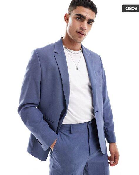 Men Regular Fit Single-Breasted Blazer