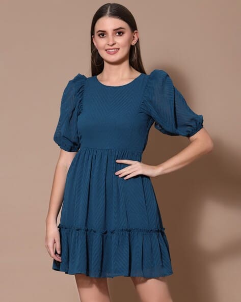 Buy Teal Dresses for Women by Strong and Brave Online | Ajio.com