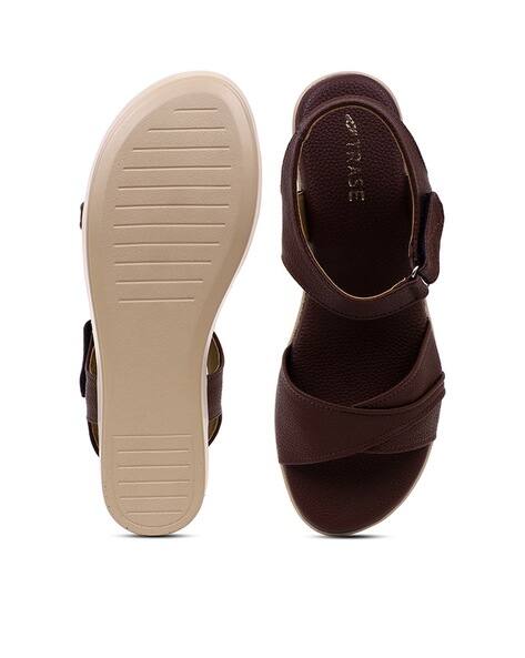 Buy Brown Heeled Sandals for Women by TRASE Online