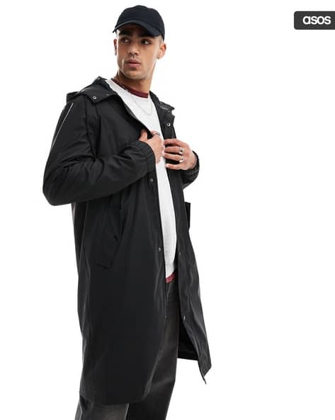 Men Regular Fit Windbreaker Longline Jacket