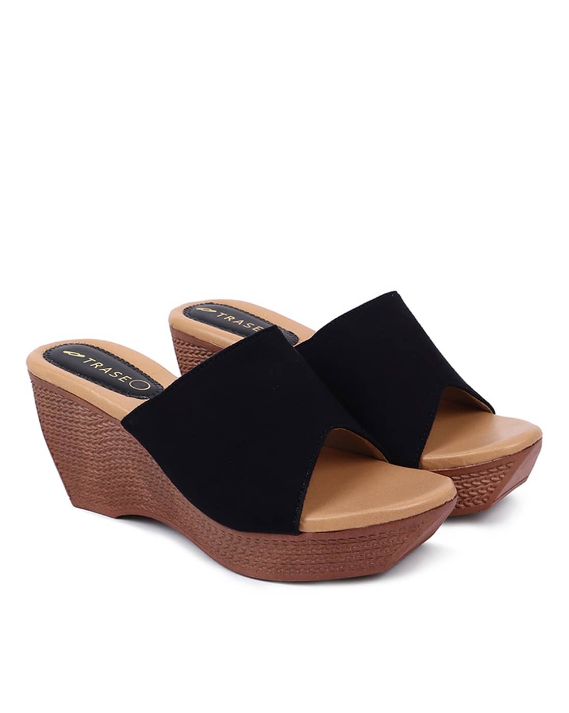 Buy Black Heeled Sandals for Women by TRASE Online