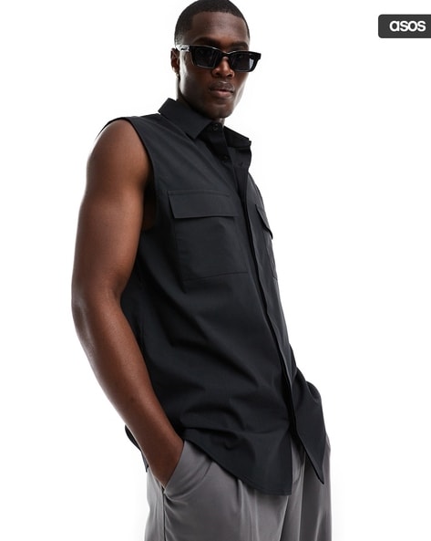 Buy Black Shirts for Men by ASOS DESIGN Online Ajio