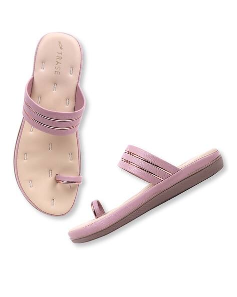 Buy Peach Flat Sandals for Women by TRASE Online