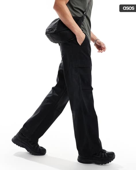 Buy Black Trousers \u0026 Pants for Men by ASOS DESIGN Online | Ajio.com