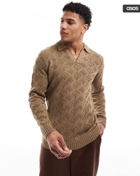 Buy Brown Sweaters Cardigans for Men by ASOS DESIGN Online