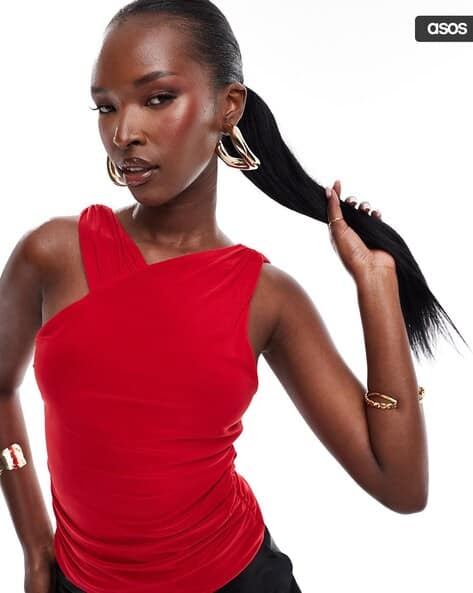 asos red top