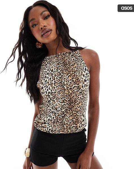 asos leopard top