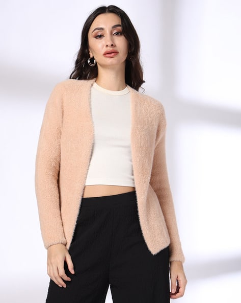 Women Relaxed Fit Front-Open Cardigan