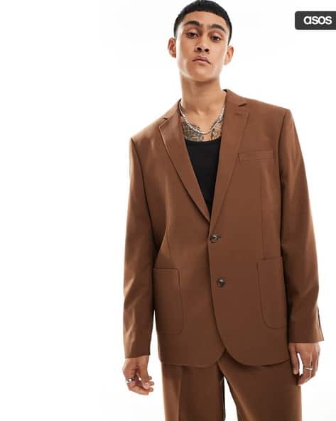 Men Single-Breasted Relaxed Fit Blazer