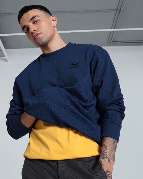 Puma Classics Jacquard Men Crew-Neck Sweatshirt