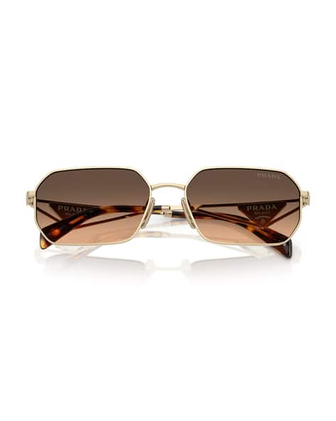 Buy PRADA Men Gradient Oversized Sunglasses - 0PRA51S | Gold Color 