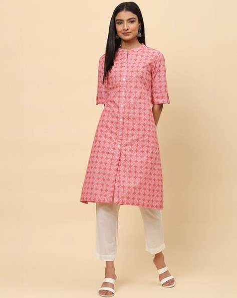 Biba Women Printed Straight Kurta