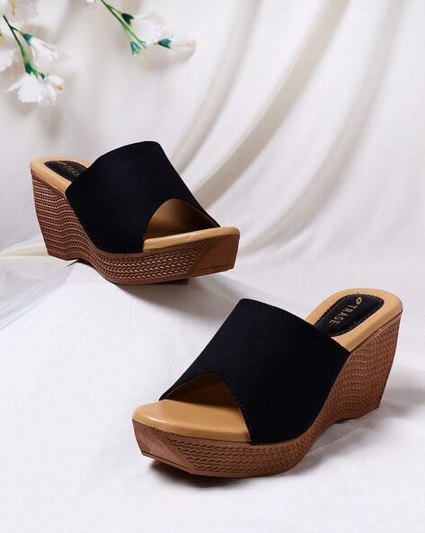 Buy Black Heeled Sandals for Women by TRASE Online