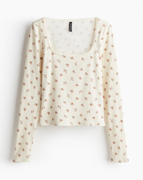 Women Floral Print Slim Fit Top