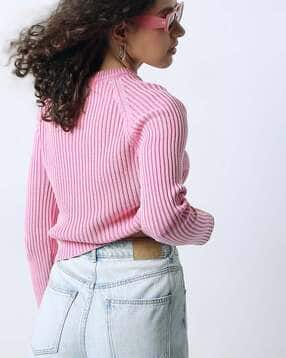 vero moda Women Ribbed Crew-Neck Cotton Pullover-picture-12