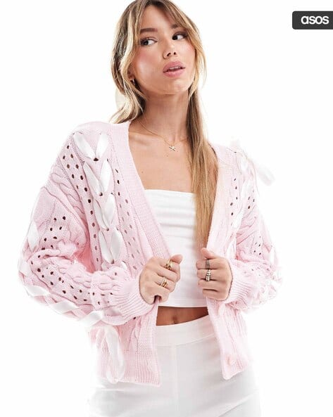 Buy Soft Pink Sweaters Cardigans for Women by MISS SELFRIDGE