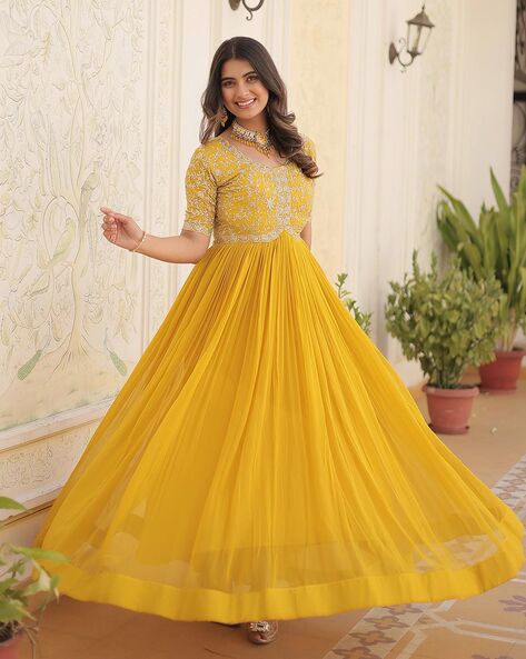 Embroidery Anarkali Kurta Set