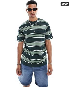 asos design Men Striped Relaxed fit Crew-Neck T-Shirt-picture-29