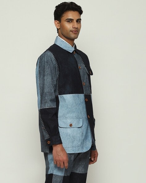 Buy Blue & Black Jackets & Coats for Men by Abraham & Thakore