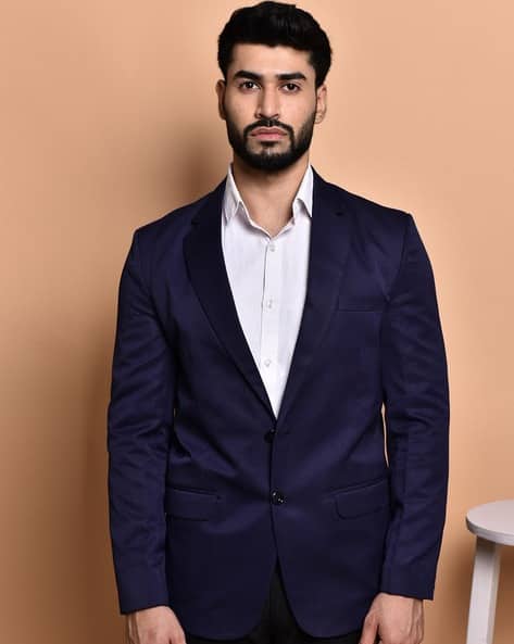 Men Regular Fit Blazer with Full Sleeves - Main Image