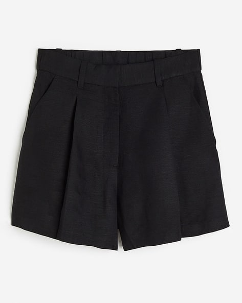 Women Linen-Blend Bermuda Shorts