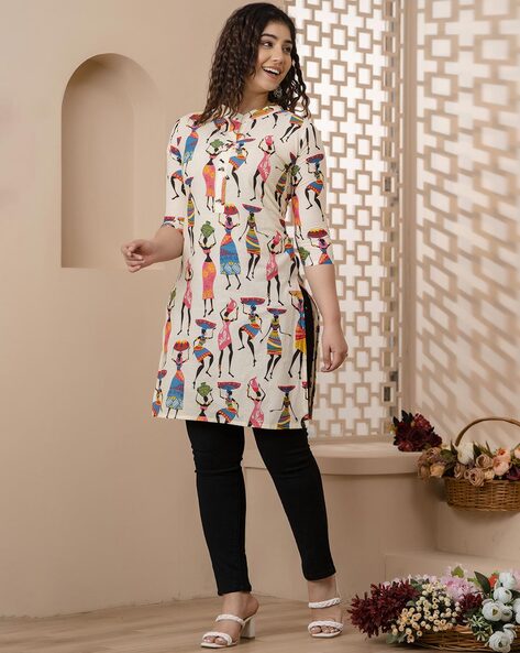 Women floral straight kurta set