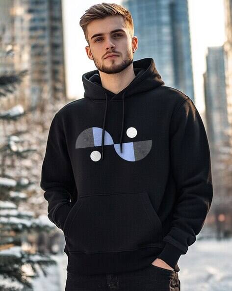 Buy NOBERO Men Classic Hoodie (Cotton) Black - S Online (1 Small) At Best Price - View #3