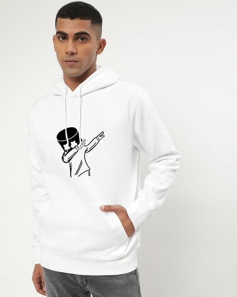 Men Graphic Print Regular Fit Hoodie