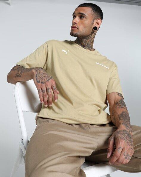 Puma Mens Graphic Relaxed Fit Crew- Neck T-shirt