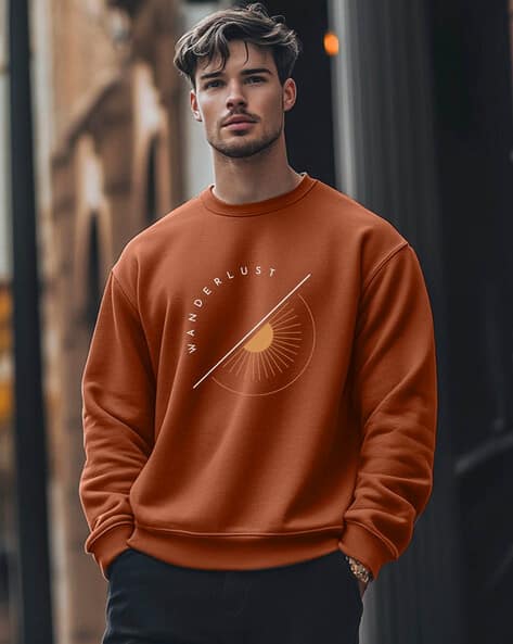Buy Mocha Bisque Brown Sweatshirt Hoodies for Men by Nobero