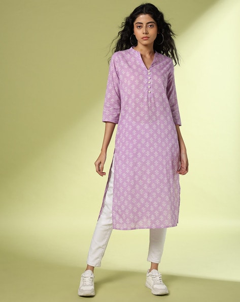 Women Floral Straight Kurta