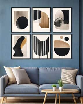 999store Set of 6 Geometric Canvas Wall Art Paintings-picture-34