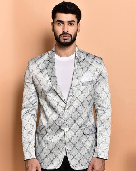 Men Floral Print Regular Fit Blazer