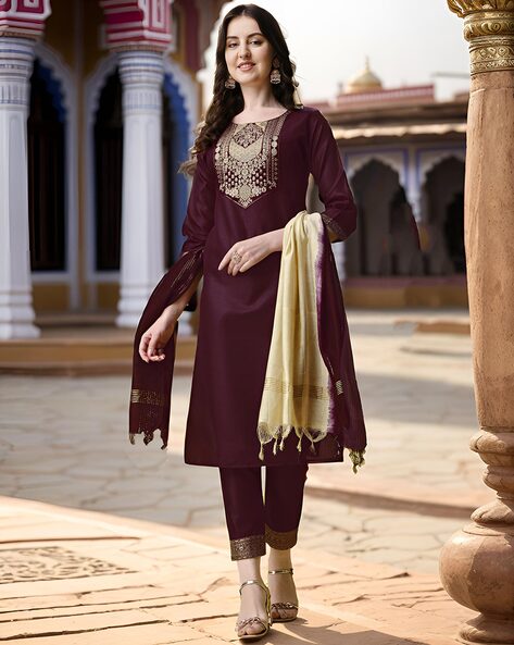 Women Embroidery Kurta Set Price in India