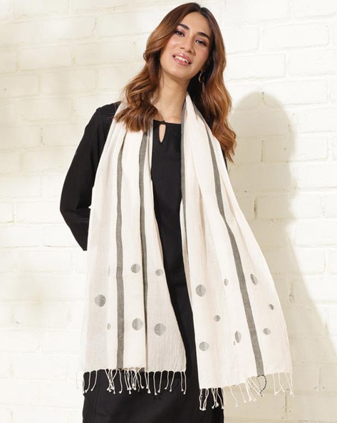 Women Printed Stole with Tassels Price in India