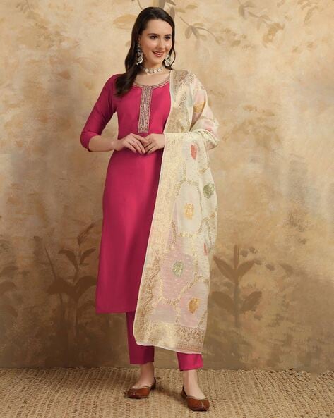 Women Straight Kurta Set Price in India