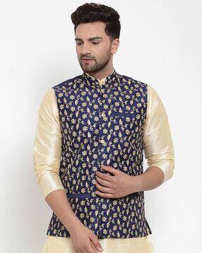 Men Floral Nehru jacket-image-49