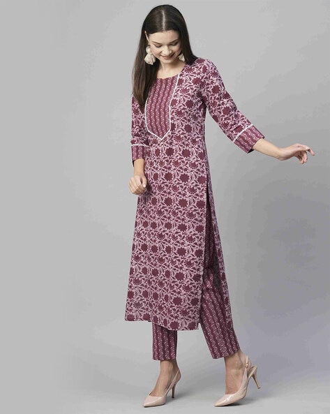 Women Leaf Kurta Set