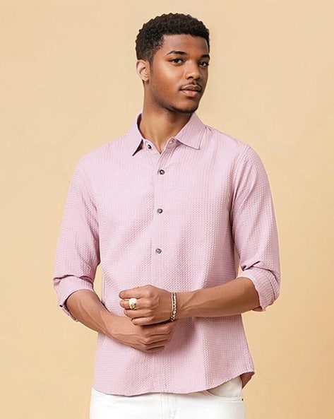 Style Light Pink Shirt Mens Pink Shirt Style Men Men Regular Fit Shirt