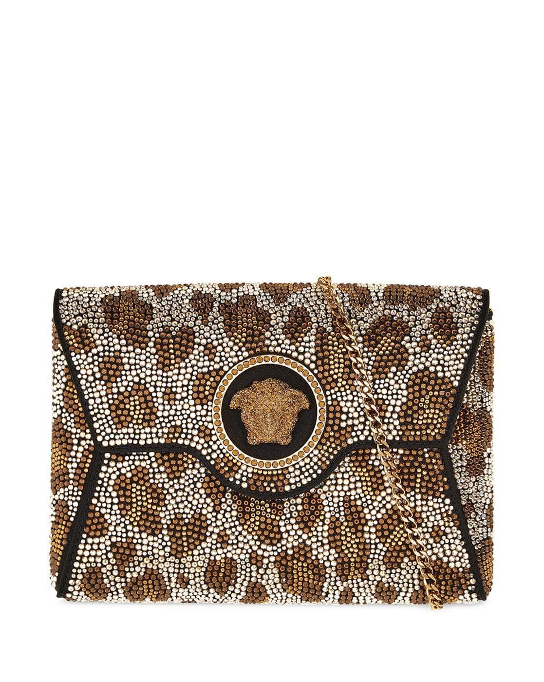 Crystal Leopard La Medusa Clutch