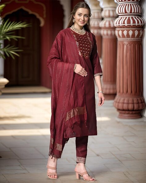 Women Embroidery Kurta Set Price in India