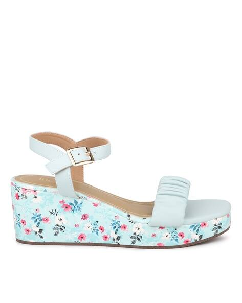 INC 5 Women Printed Open-Toe Wedges