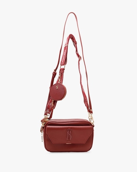 Braided Red 2024 Crossbody Bag with Adjustable Strap