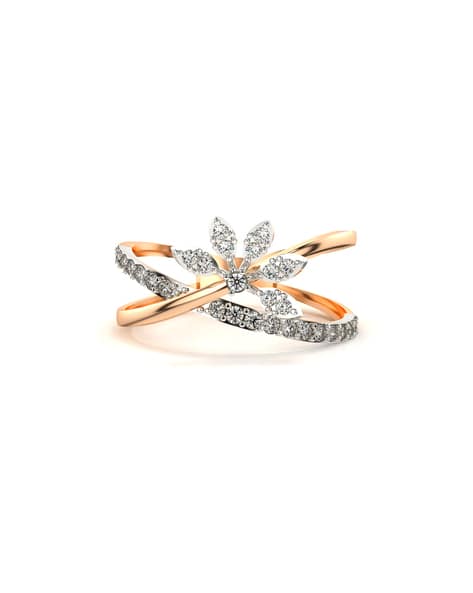 Women Sterling Silver Rose Gold-Plated Lab Grown Diamond Ring