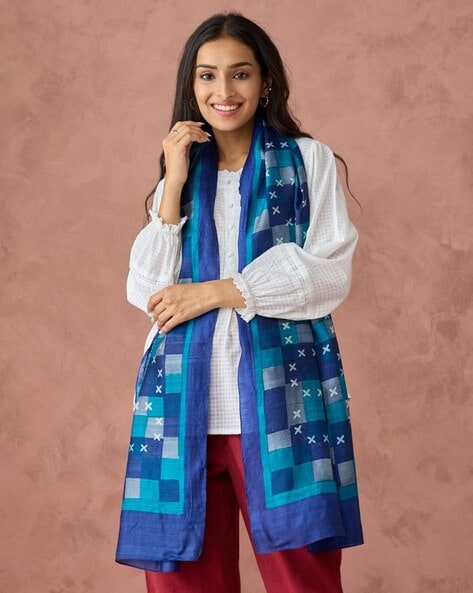 Women Printed Stole with Tassels Price in India