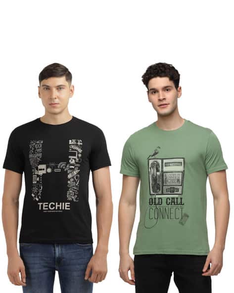 Buy Jet Black Tshirts for Men by INDO Cotton Online